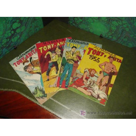 TONY Y ANITA (MAGA). ¡¡ 4 ALMANAQUES ORIGINALES !!